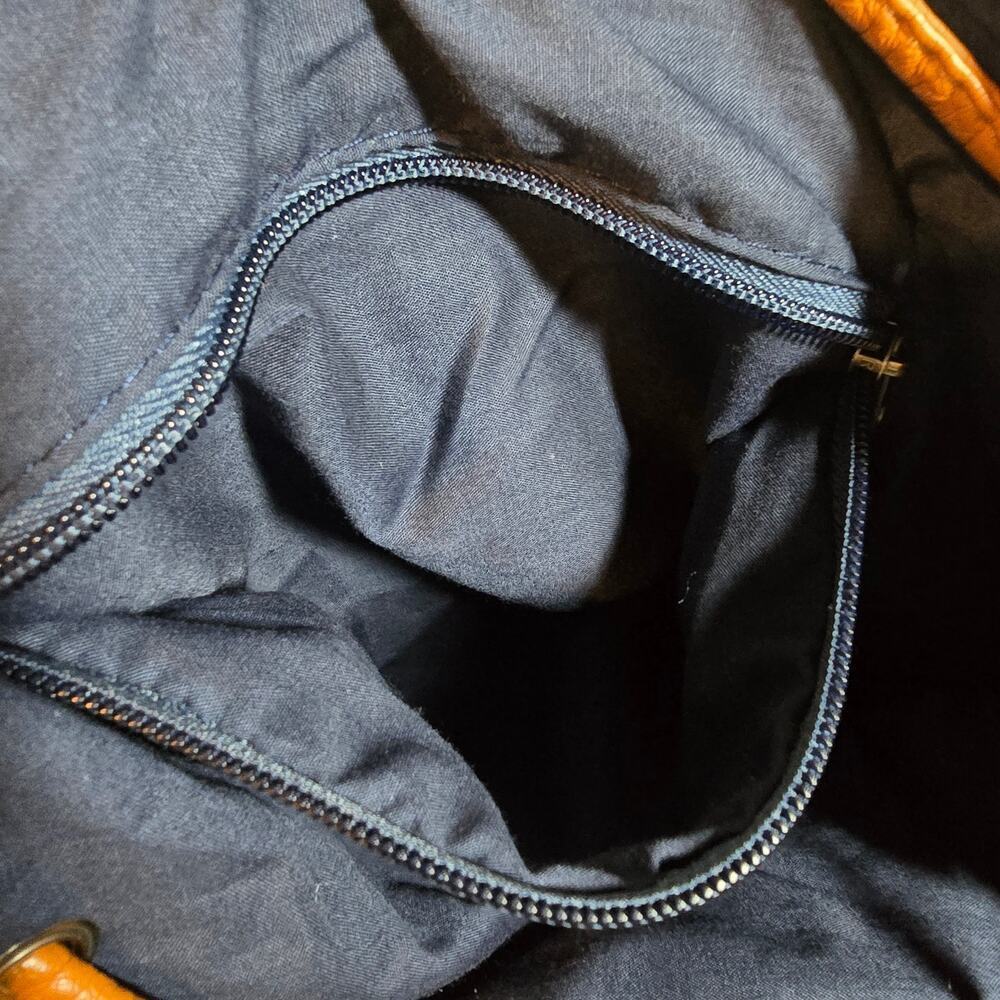 Kendall & Kylie Denim Vegan Leather Backpack With Pointed Studs Chambray Bag - Picture 6 of 8